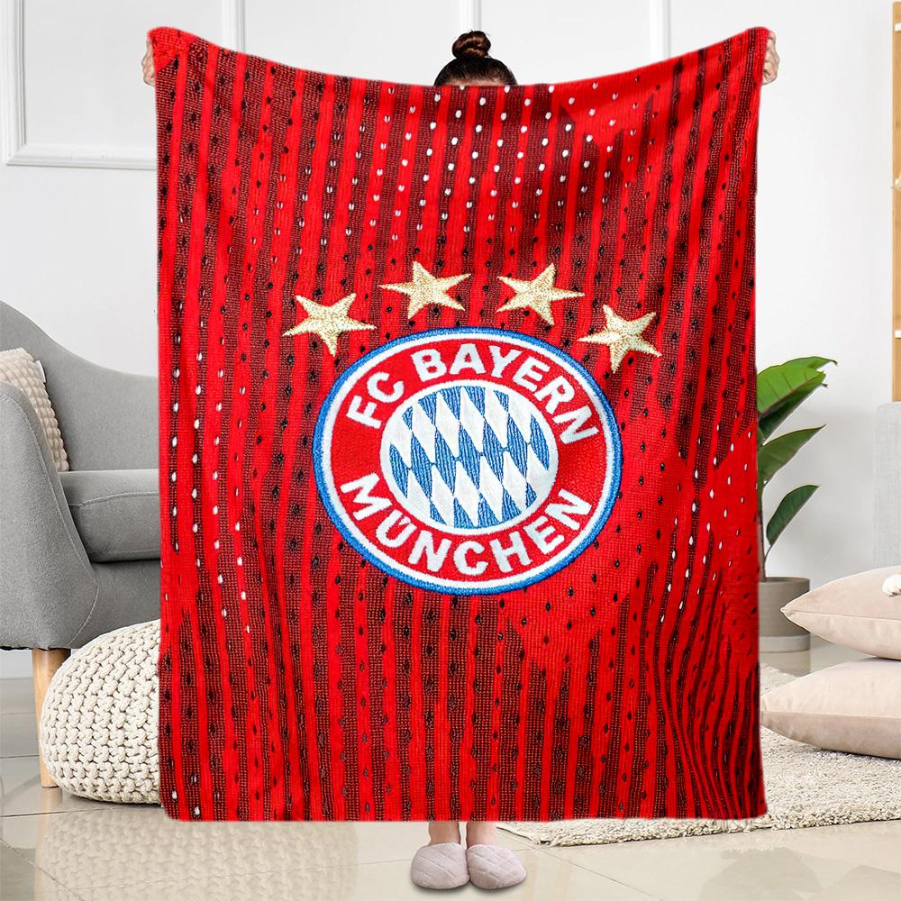 Bayern Munich Blanket Soft Warm Cozy Perfect for Picnics Office Bedding Four Seasons Universal Stylish Decor Suitable for Gifting Relatives and Friend