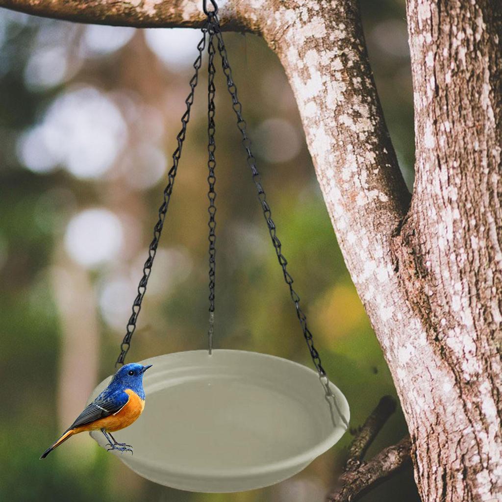 Fågelmatare Fågelbad Fåglar Vattenstation Matskål för Gård Balkong Gåva