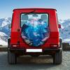 1pc Deep Sea Mermaid Tire Cover Compatible for 14-17 Inch Tires, Fits SUVs & Off-Road Vehicles, Mermaid Tail Wheel for Rear Car Decoration, Instant Ae