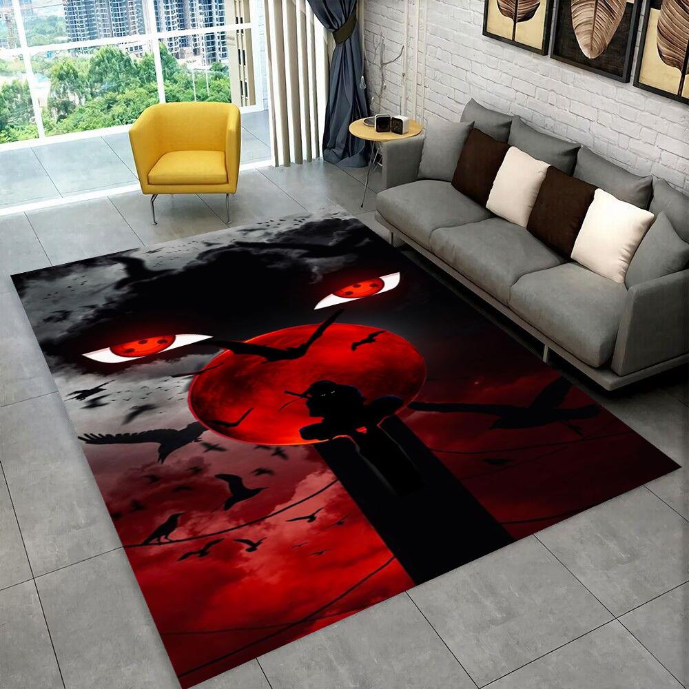 3D Kober N-Naruto Kreslený Anime I-Itachi pro Hernu Ložnici Obývací Pokoj Pohovku Domácí Dekorace, Dětský Koberec Protiskluzová Podložka