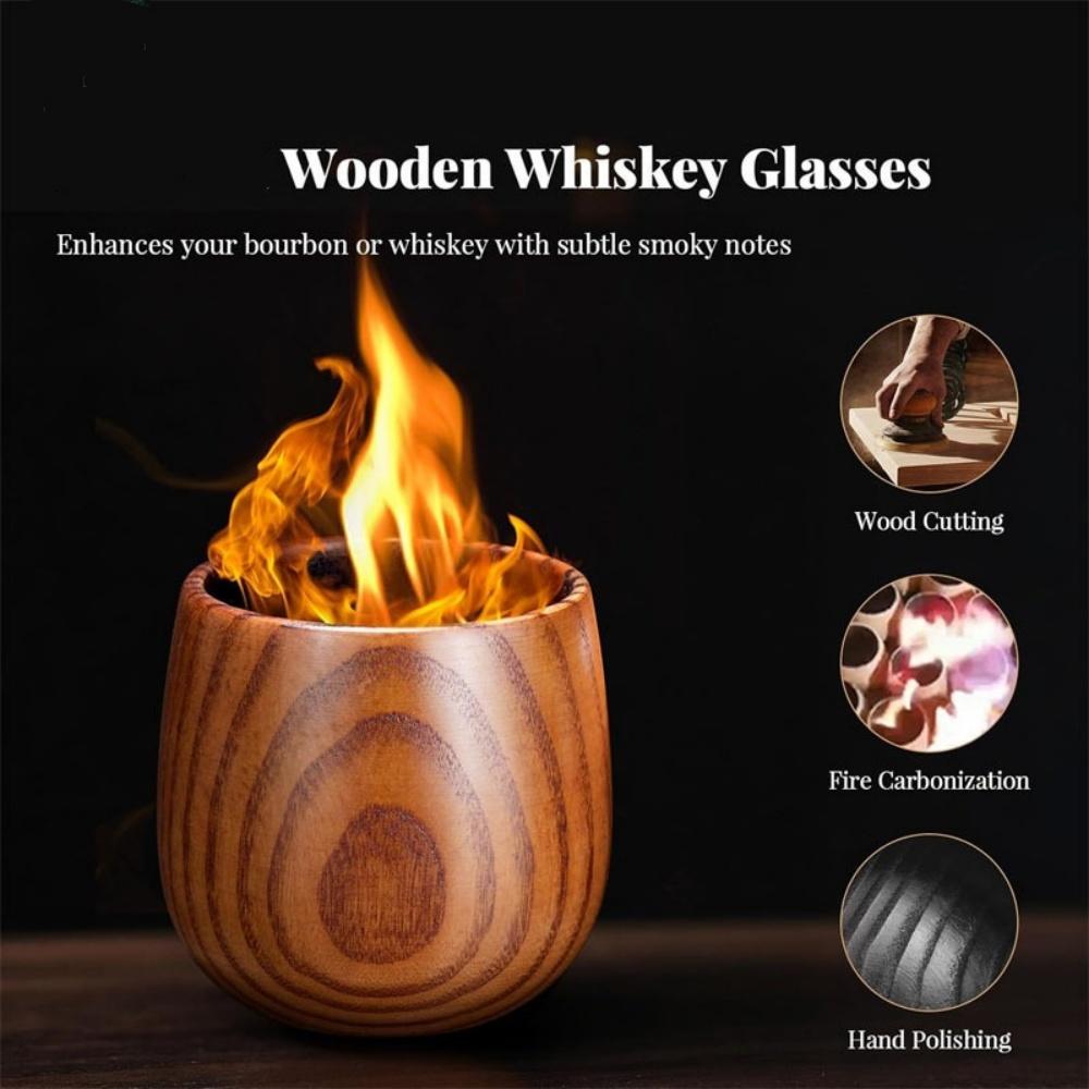 Tazza di Legno Giapponese Fatta a Mano Naturale a Forma di Barile Tazza da Birra Tazza da Bevuta per Succhi Latte Acqua Tazze Rotonde a Pancia Larga Utensili da Cucina Bar