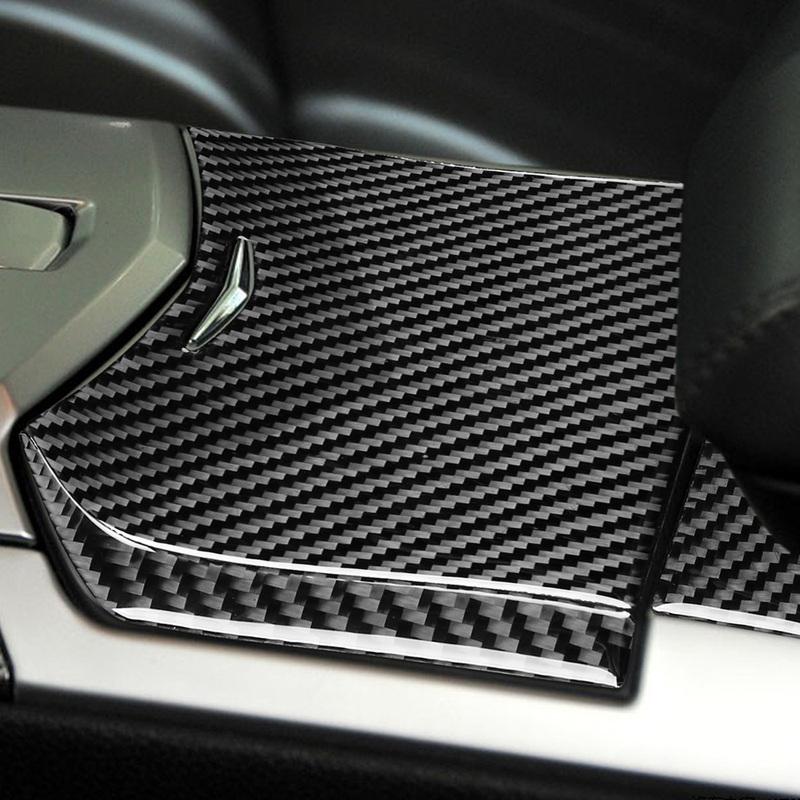 4Pcs Carbon Fiber Center Console Storage Box Panel Cover For Cadillac CTS 08-13 Car Center Console Storage Box Decorative Cover