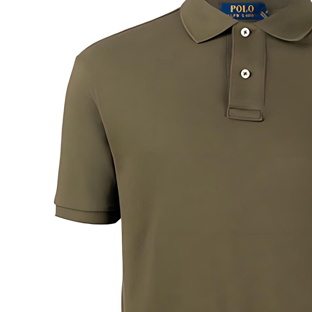 Polo Ralph Lauren Einfarbiges Logo Bestickt Lässiges Kurzarm Poloshirt Herren Oberteile Grün 710 795080-017