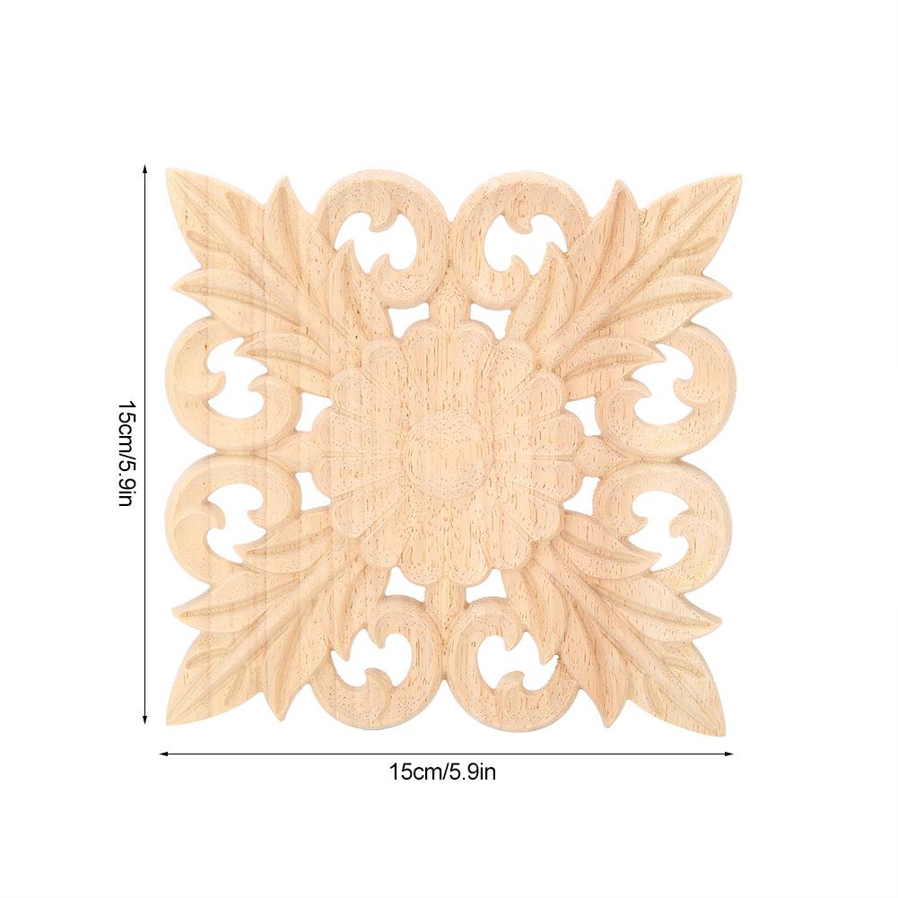 Träsnidad Applikation Inlägg Snideri Dekal Obehandlad Hem Skåp Möbler Dekor