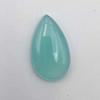 Natural Aqua Chalcedony Pear Cabochon Loose Gemstone Lot 1 Pcs 18*31 MM 27 CT For Jewelry Making