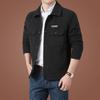 Spring and Autumn Men's Casual Jacket Long Sleeve Shirt Tooling Jacket Corduroy Multi-Pocket Lapel Retro Jacket
