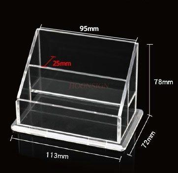 1pcs Creative Acrylic Business Card Box Front Desk Exhibition Transparent Business Card Display Stand Business Card Stand