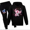 Warmer Trainingsanzug für Kinder, Set mit Kapuzenpullover mit langen Ärmeln und Hose, lässiges Sportoutfit für Jungen und Mädchen