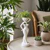 Artistieke Vensterbank Bloempot Gezichtspot, Hars Vrouwenfiguur Plantenbak Creatieve Vrouwelijke Beeld Decoratief Ornament voor Tuin Terras