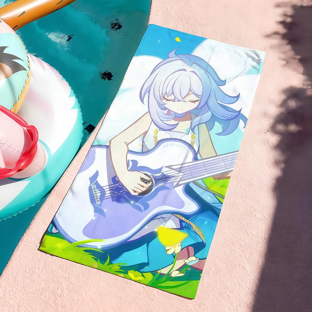 Game Genshin Impact Skirk Beach Towel For Beaches Yoga Studios Gyms Hot Springs Swimming Pools And Picnics