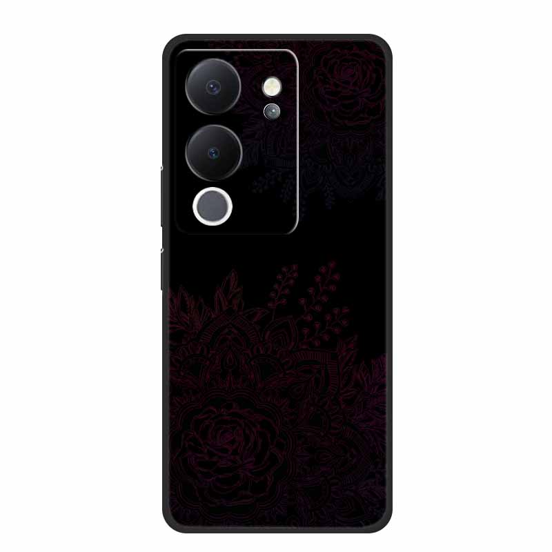 Funda For Vivo V30 Lite Case Cute Cartoon Cat Black Silicone Shockproof Soft Phone Cases For Vivo V30 Lite Back Cover Case Bag