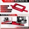 Door Hinge Jig 3 1 2in Fixed Size Aluminum Alloy Door Hinge Router Template Kit for 3.5 Inches Length 1 4in 5 8in
