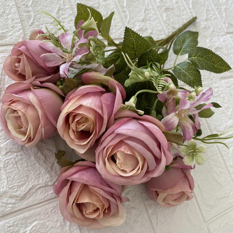 Artificial Flower Wedding Decor With Diamond Accents For Photography And Home Styling