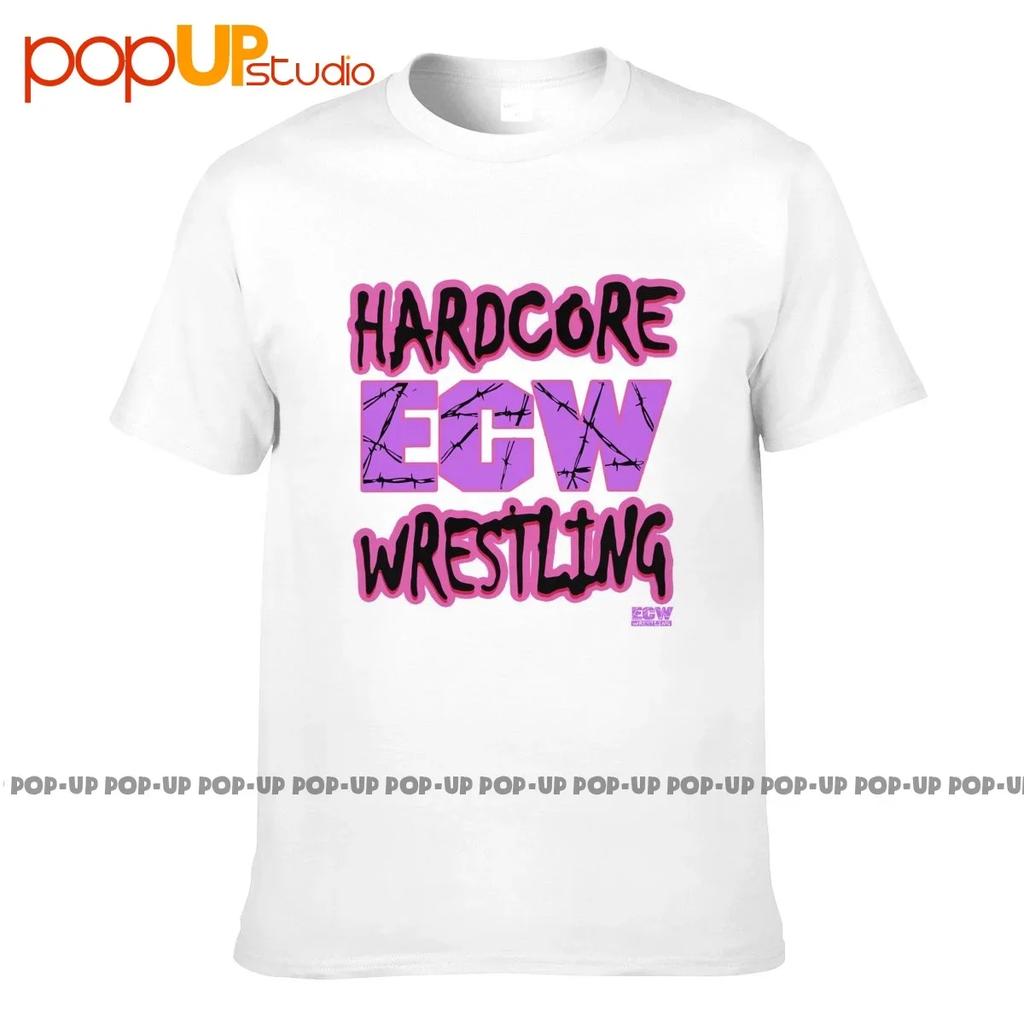Vtg Ecw Hardcore Wrestling 90S P281 Design Trička Přírodní Vysoce Kvalitní Tričko