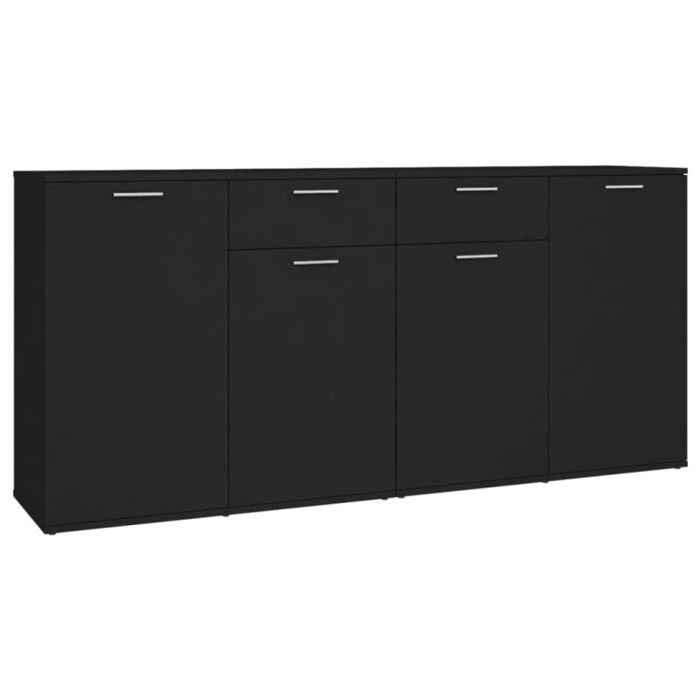 VidaXL Black Buffet 160x36x75 Cm Engineered Wood 3074928