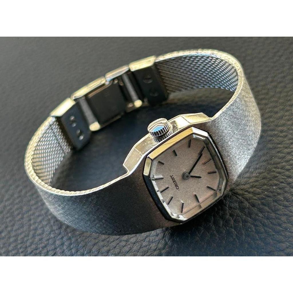 Used ORIENT Women's MecHannical Hand-winding Watch, Silver Color, Working Condition