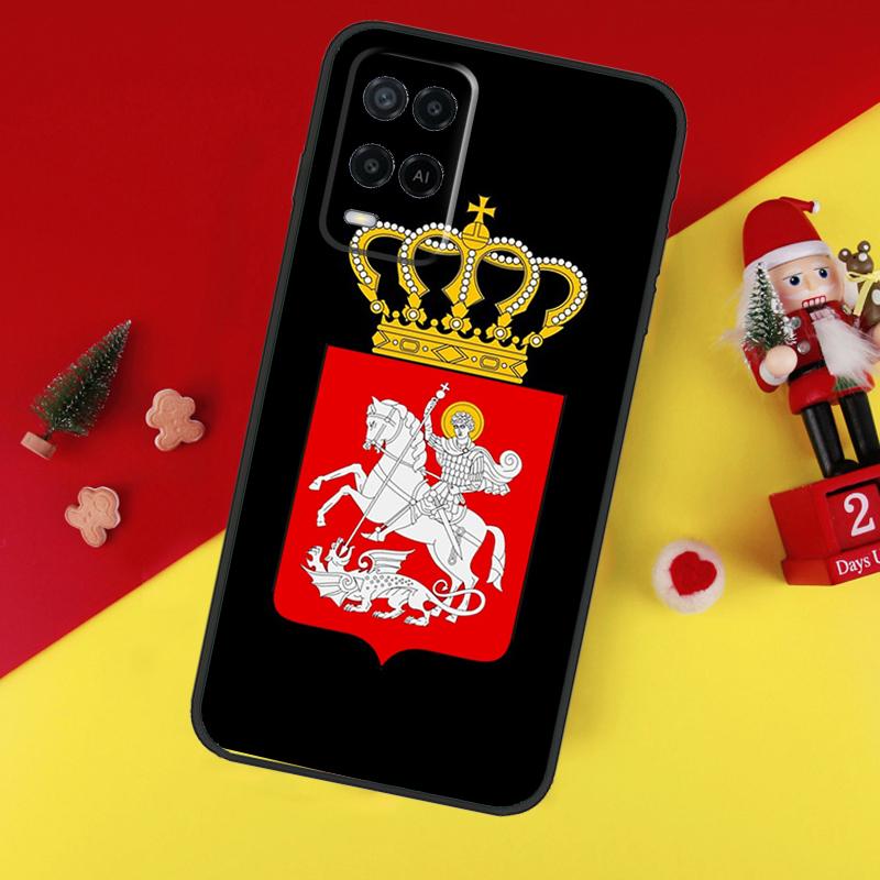 Georgia Flag For OPPO A96 A76 A16 A52 A72 A92 A98 A78 A58 A5 A9 A15 A17 A77 A53S A57S A94 A74 A54 Case