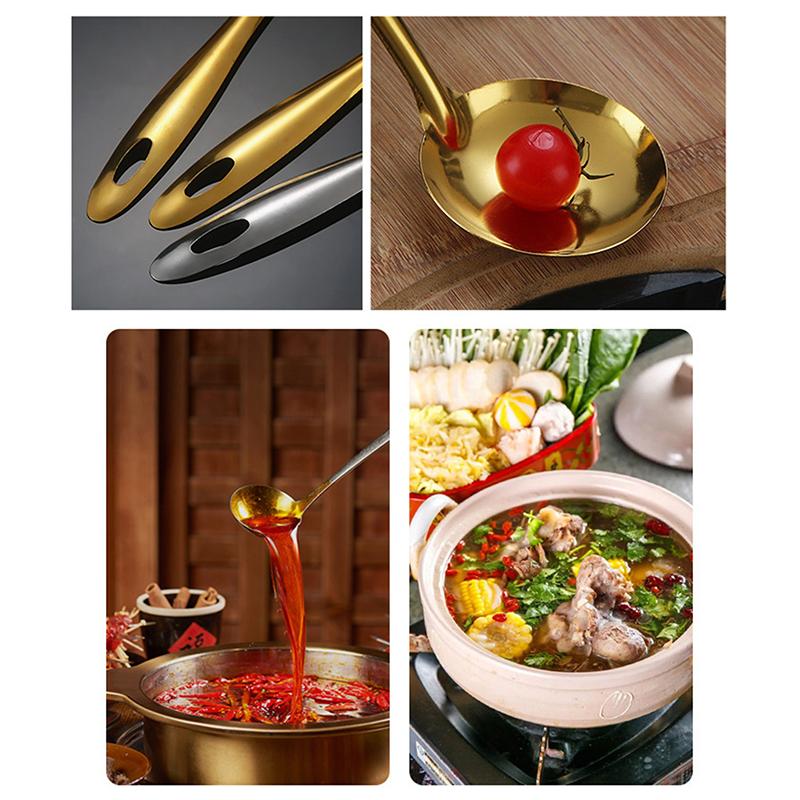 Stainless Steel Colander Metal Spoon Noodle Spoon Colander Practical Pasta Tool Soup Scoop Kitchen Accessories