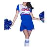 SCGEHA Cheerleader Kostüm, Cosplay Uniform, Erwachsen, Rock und Socken, Sexy, Große Größen, Blau (XL)