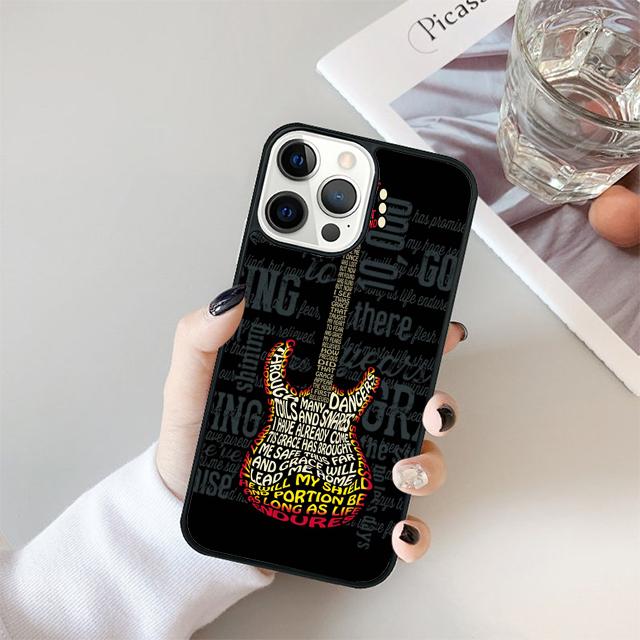 Guitar Electric Acoustic Instrumen Phone Case Cover For iPhone 17 Air 15 16 14 13 12 Pro Max 11 Pro Max Plus