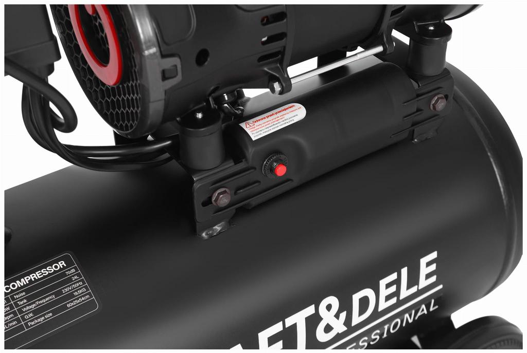 Oil-free compressor Kraft&Dele 8Bar 24L 1450W 230V 2800 Rpm 249 /Min