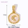 Wholesale 18k Gold Plated Brass Heart/Butterfly Pendants Charms,Natural Shell Charms For Jewelry Making,DIY Necklace Accessories