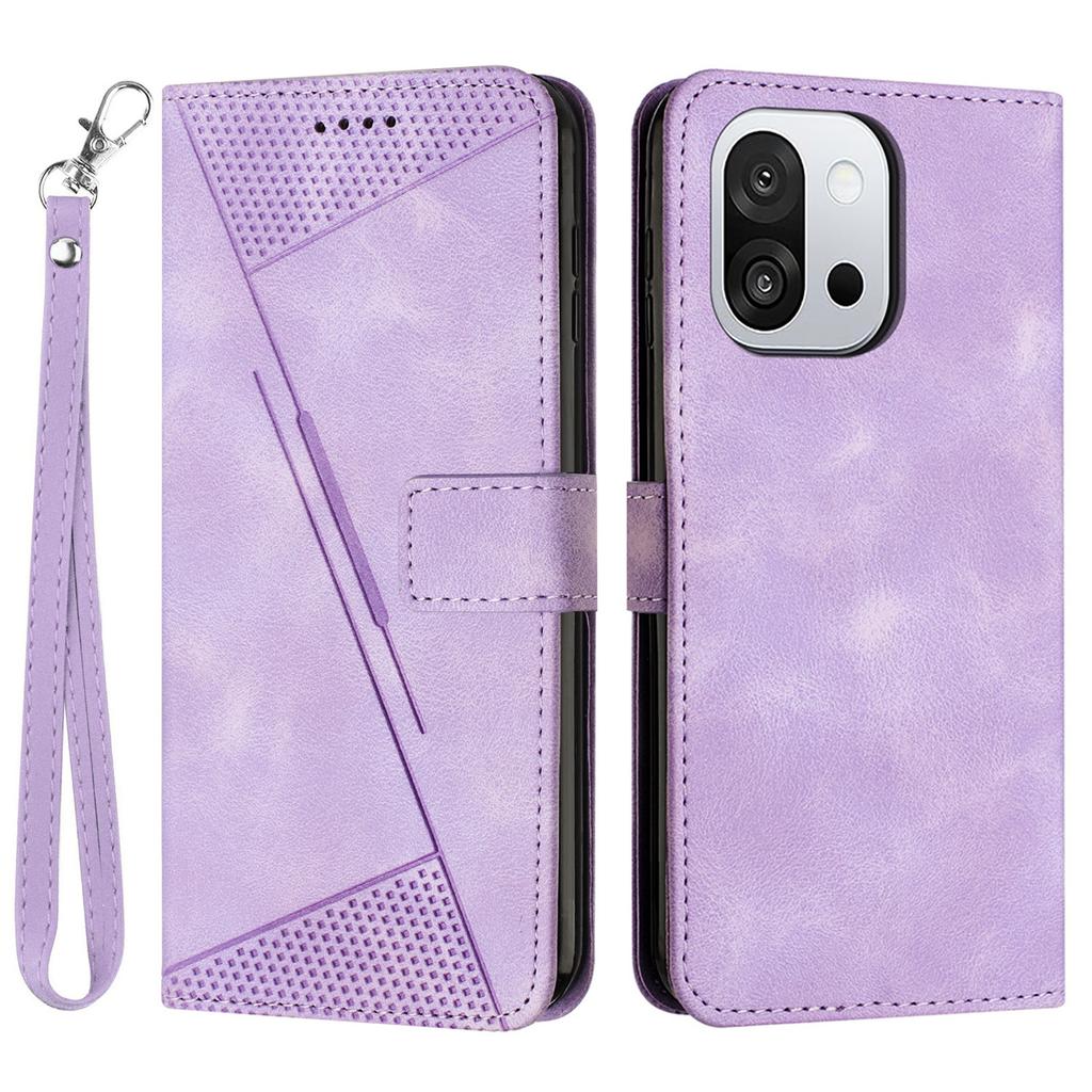 Leather Case for OnePlus 13T 5G Imprinted Triangle Phone Cover