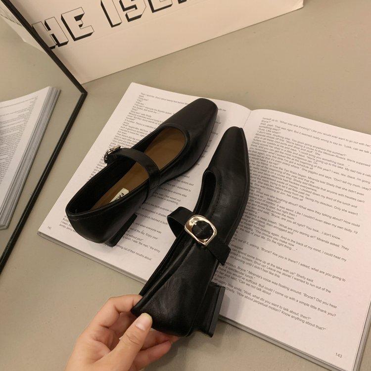 

[youshilai] French retro square head Mary Jane shoes for women 2025 spring new late evening wind single shoes for women 35