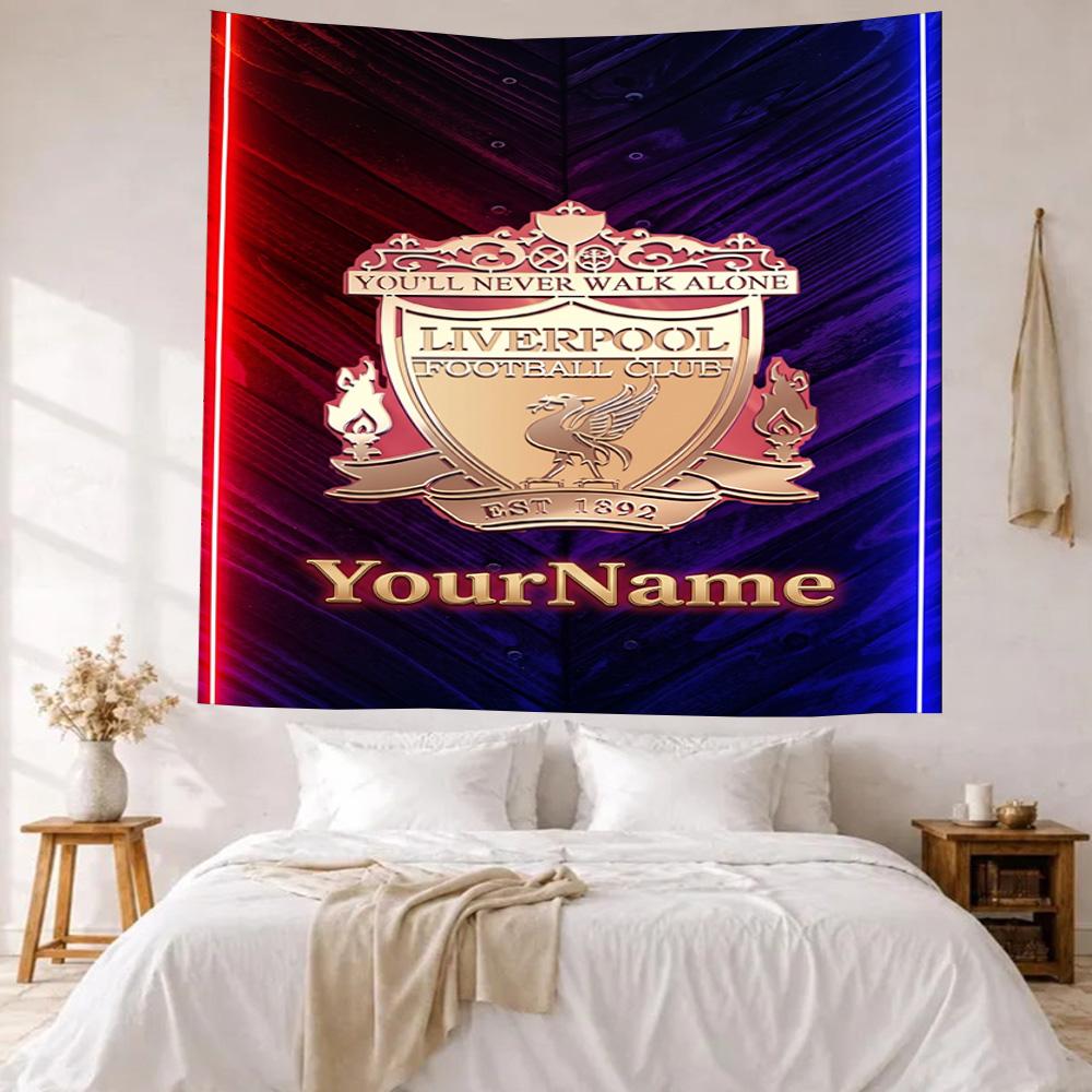 Liverpool Custom Your Name Wall Decor Tapestry Art For Pet Memorial Birthdaywedding Party Backdrop Family Gift