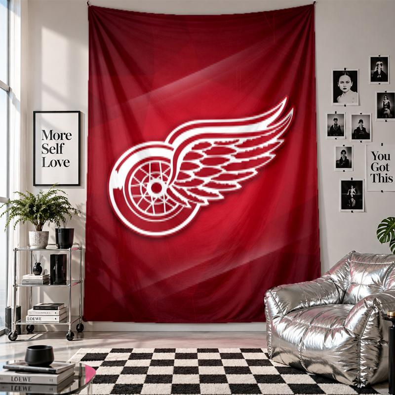 Detroit Red Wings Wall Tapestry Home Decor Wall Hanging Cloth for Bedroom Living Room Background