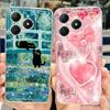 For Realme C61 Case RMX3939 Cute Panda Cartoon Painted Cover Soft Slim Phone Case For Realme C63 C 61 RealmeC61 RealmeC63 Bumper
