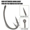FTK 30 Stück Widerhaken Karpfen Grob Geöster Angelhaken, Erhältlich in Teflonbeschichtet Gebogenem Schenkelhaken und Weitmaulhaken Größe 2, 4, 6, 8
