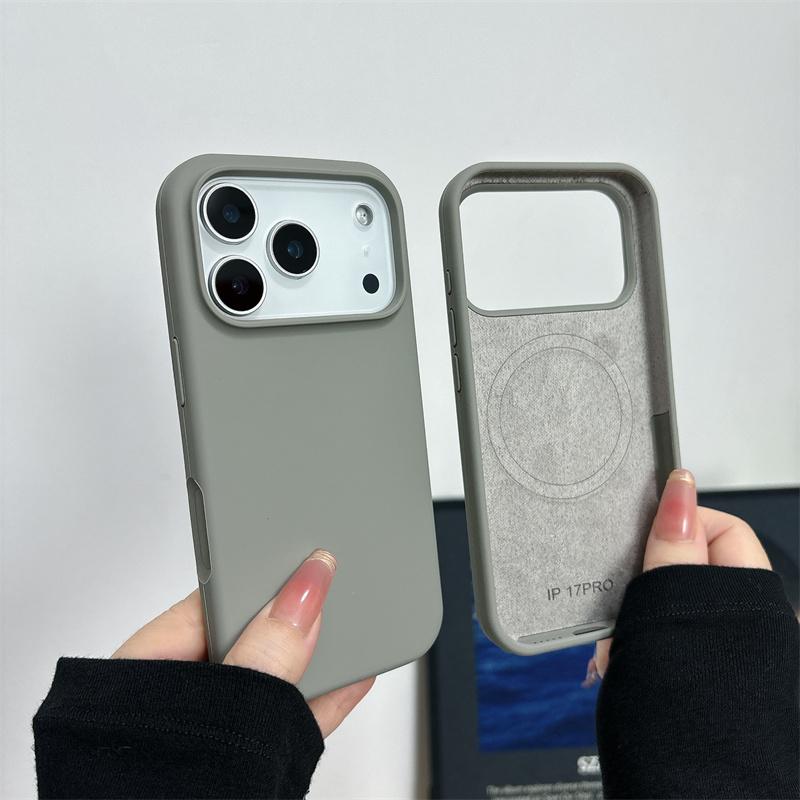 Magnetic Liquid Silicone Case for For Iphone 17 Air 16 1 14 Plus 13 12 Pro Max For Big Camera Hole Cover Shockproof Cover