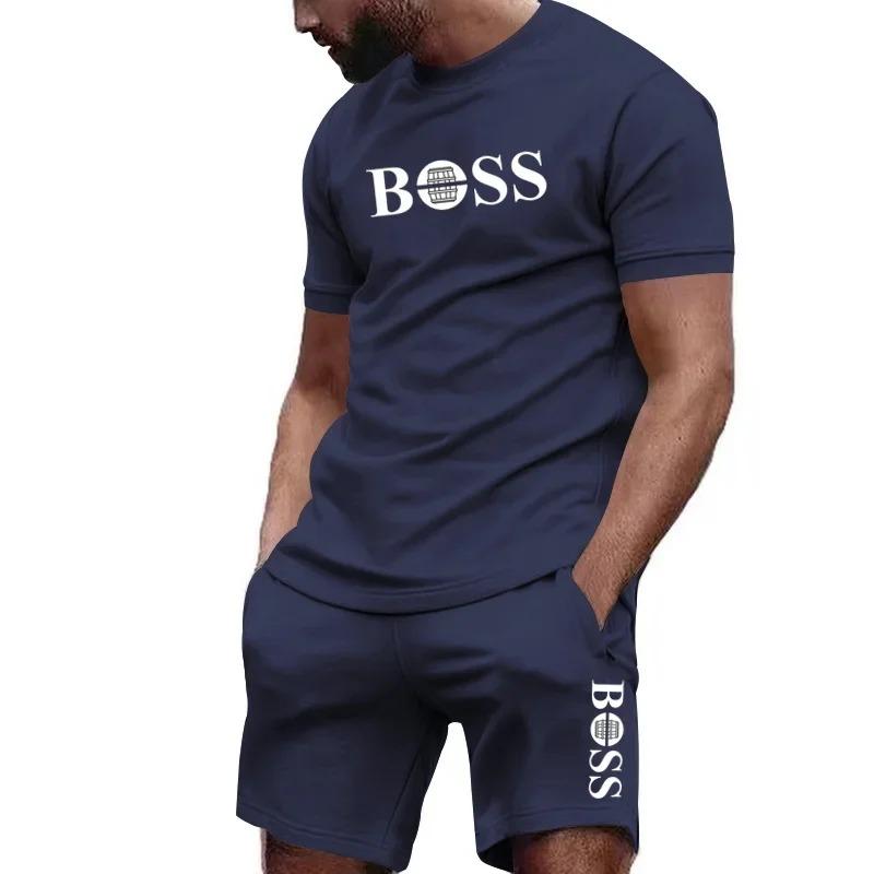 Men s two-piece sportswear short-sleeved T-shirt S