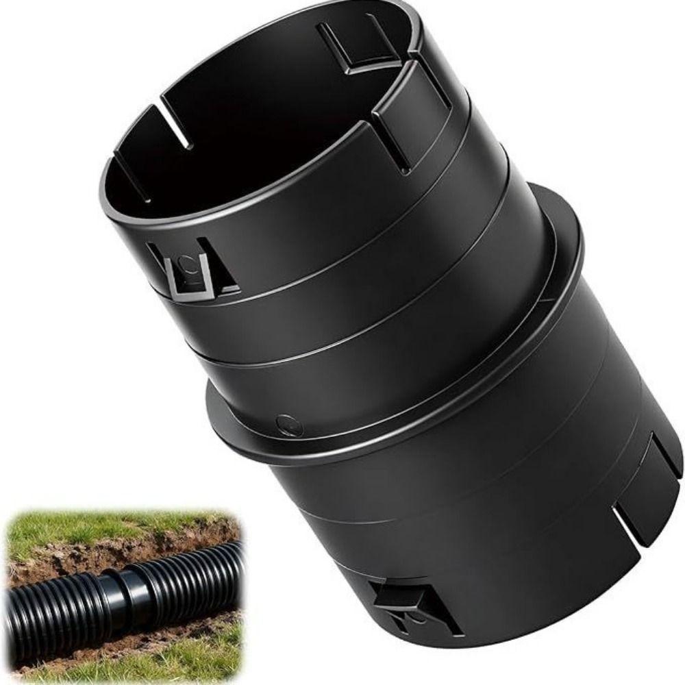 4-inch Pipe Internal Coupling Durable Drainage Adapter Fitting PVC Pipe Joint Corrugated  Boat