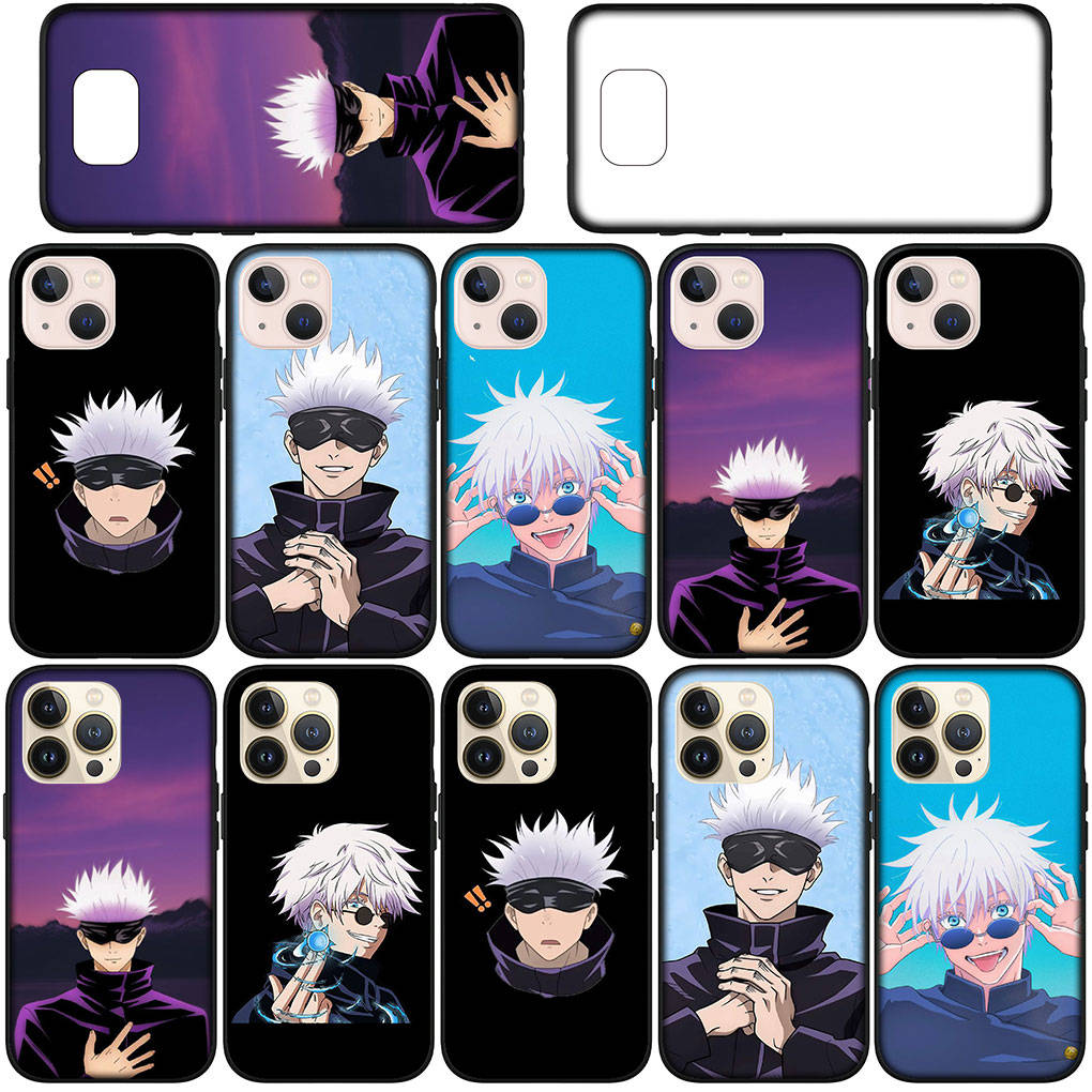 Dla iPhone 16 15 Xiaomi Redmi Note 14 13 12 11 Pro Max X 8 16e Samsung Galaxy S25 S24 S23 Moto OPPO Huawei Jujutsu Anime Kaisen Gojo Satoru Etui na telefon