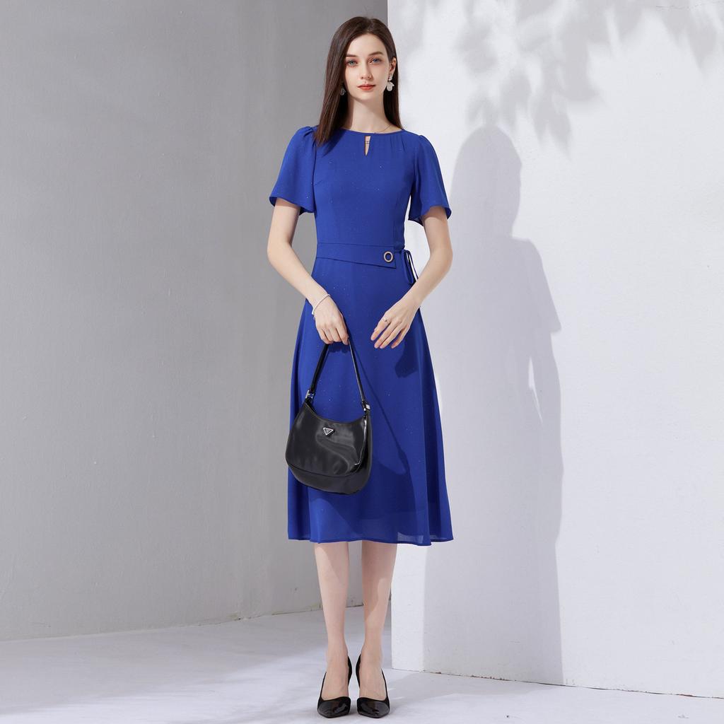 Minimalist Temperament Hollow Out Design Dress