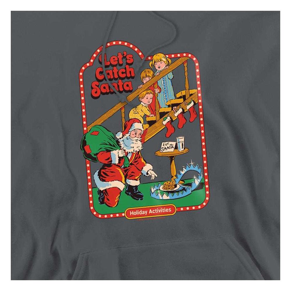 Steven Rhodes Unisex Adult LetÂ´s Catch Santa Hoodie