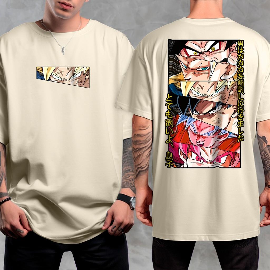 Dragon Ball Saiyan Anime Sommer T-Shirt Lässig Sport Fitness Locker Übergroß Bequemes Baumwoll Kurzarm Herren und Damen Oberteil