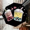 1pc Bubble Tea Pattern Umbrella Design Automatic Opening and Closing Umbrella, High-quality Travel Umbrella,  C1128094