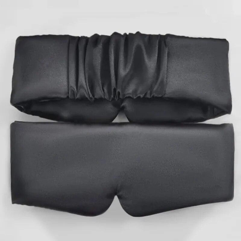 Silk Face Imitation Silk Sleep Eye Mask Ljus nyans Elastisk rem Resevila Ögonskydd För att lindra trötthet Mjuk Smidig vård