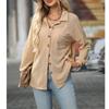 Camicie Solide Casual Larghe da Donna Autunno Vintage Camicie e Bluse Oversize da Donna Moda Elegante Top Giovanili Femminili