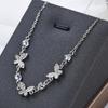 2022 Ins Personalized Simple Wind Three Butterflies Collarbone Chain Femininity Sweet Single-Layer Necklace