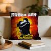 GGreen DDay Band Album Cushion Cover Short plush pillowcase for bed sofa carwashable