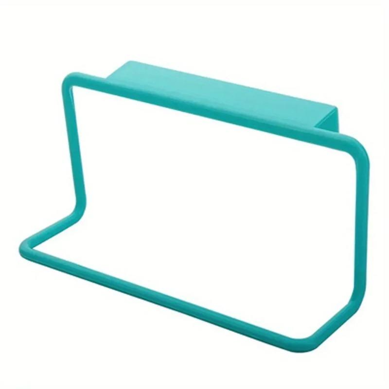 

Multifunctional Door Rack Hanging Holder for Cabinet Towel Storage Kitchen Bathroom Organizer Durable PP Plastic Hanging Holder синий