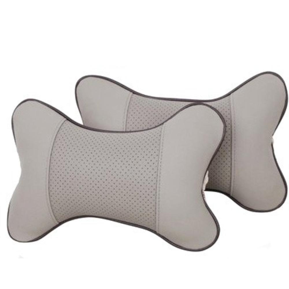 

2PCS Car Seat Headrest Restraint Auto Safety Head Neck Rest Pillow Cushion Pad Breathable Mesh Car Seat Neck Protector Pillow 2PCS grey