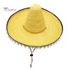 Zonnehoed Mexicaanse Sombrero met Kleurrijke Pompons, Hawaiiaanse Stijl Geweven Strohoed, Brede Rand Lichtgewicht Alle Seizoenen Feestkostuum voor de Zomer