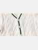 KuaJing Boys' Spring 2025 Thick Cotton Knit Cardigan Sweater, European & American Style, Single Layer, Open Front