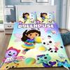 3D Cartoon Mädchen Gabby's Puppenhaus Bettwäsche-Set Heimstil Bettwäsche-Set 2/3-teiliges Set Einzelbett Doppelbett Große Größe Schlafzimmer Dekor