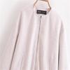 Spring and Autumn Women's Loose Versatile Crew Neck Long Sleeve Pocket Soft Bomber Jacket